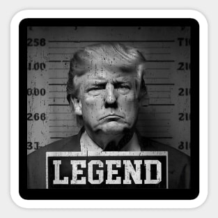 Trump 2024 Mugshot President Legend Sticker